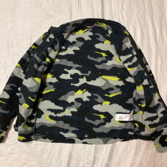 Kids Eddie Bauer Camouflage Fleece Zip Up Jacket Size Large (14) - Picture 2 of 12